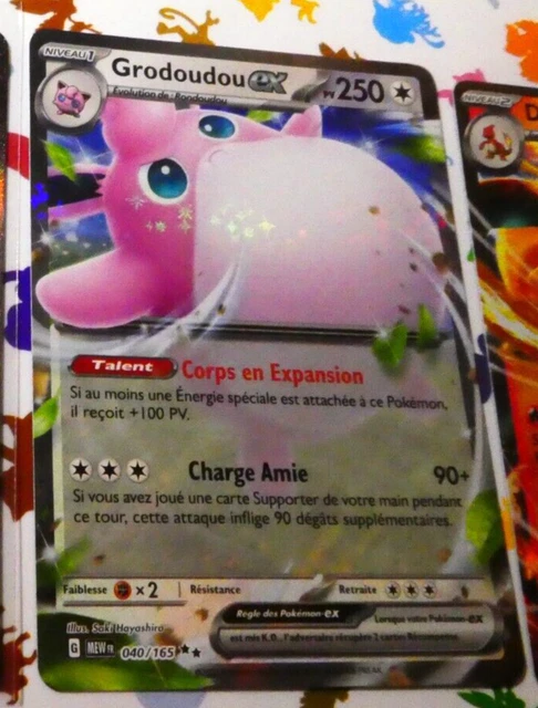 Pokemon 151 Card Rare Holo Card Fr Grodoudou EX 0140/165 MEW FR Mint