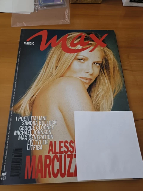 「MAGGIO max」1997 ALESSIA MARCUZZI ITALIA Max rivista maggio 1997-Alessia Marcuzzi+poster-Clooney