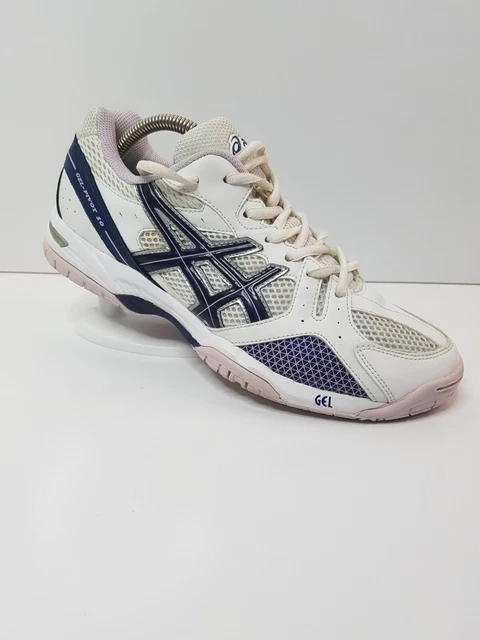 ASICS GEL PIVOT 10 Women s Netball Shoes Trainers White Blue Size UK 8 EU 42 25.00 PicClick UK