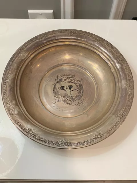 International Sterling Silver 1940 CONNECTICUT FIELD TRIAL CLUB Trophy Bowl!!