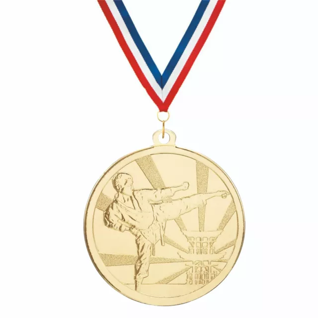 Martial Arts Medal Gold 70mm with Free Engraving up to 45 Letters