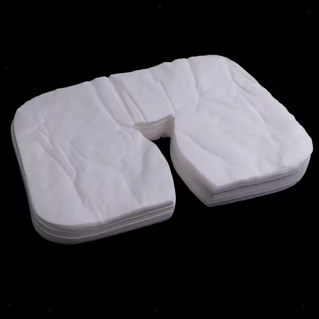 100Pack White Disposable Massage Table Face Cradle/Head Rest Cover for Salon Spa
