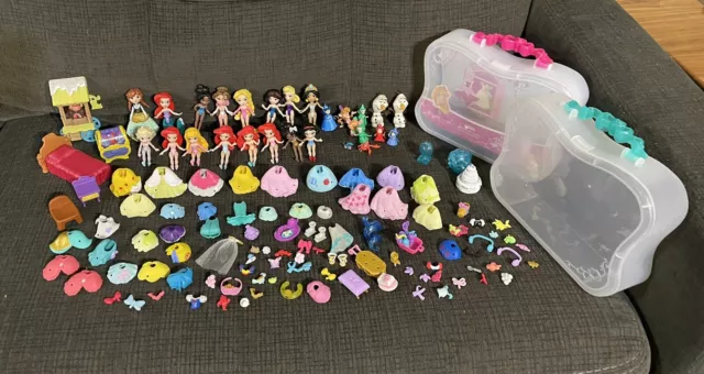 Disney Princess Little Kingdom Snap Ins Bundle Lot 16 Dolls & 110+ Accessories
