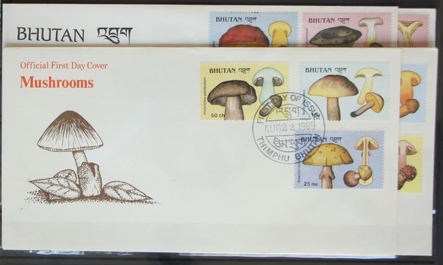 Bhutan 1145-1156 gestempelt als FDCC / Pilze #GG463