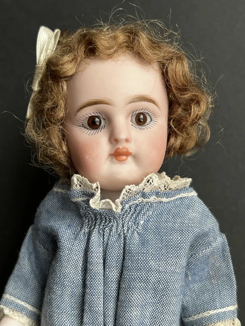 Rare Antique German 8” Kestner (?) All Bisque Swivel Bisque Head Doll