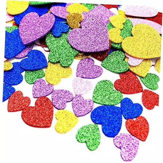240 pegatinas de corazón brillante para decoraciones de San Valentín autoadhesivas corazón