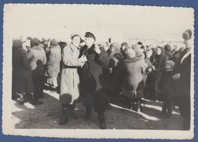 Handsome Guys in Boots and Coats Hugging Gay interest Soviet Vintage Photo USSR