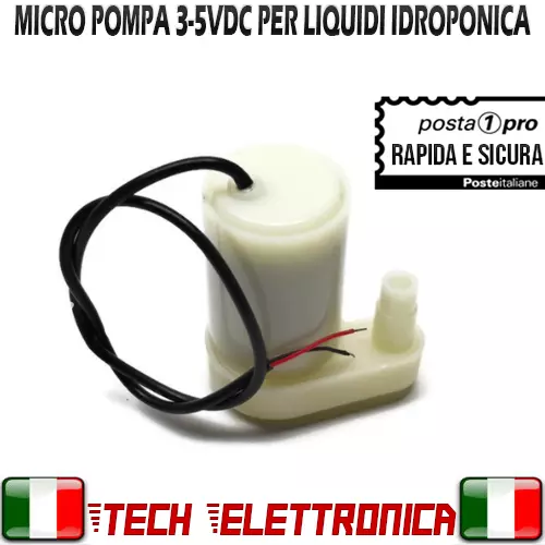 Micro pompa idroponica 2,5-6Vdc per liquidi acqua sensore arduino