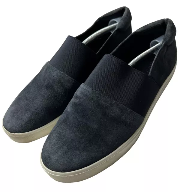 VINCE. CORBIN SHOES Women s 9M Gray Black Velvet Slip On Low Top Casual Sneakers 29.87 PicClick