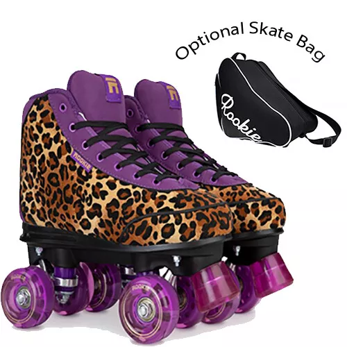Rookie Harmony Leopard Quad Roller Skates V2 - Optional Skate Bag!