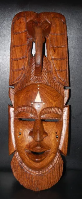 Große AFRIKA MASKE WANDMASKE mit Knochen *  ZUM AUFHÄNGEN * HAND GESCHNITZT 49cm