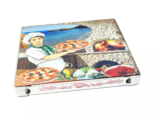 100 Pizzakarton Pizza Karton Pizzabox Pizzabäcker 40x40x4cm Pizzakarton(2001828)