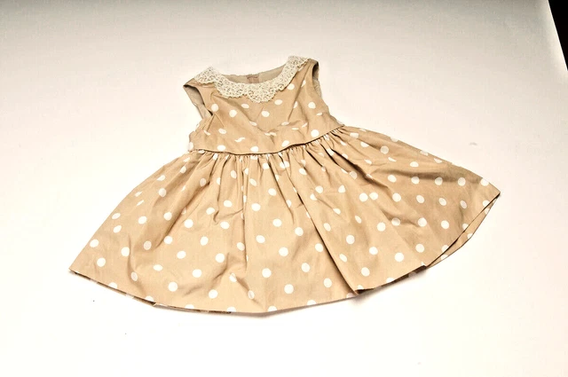 Jason Wu, Nieman Marcus, Target, Taupe Polka Dot, Toddler Dress Size 18 M {EX+}}