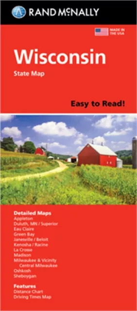Rand McNally Easy to Read: Wisconsin State Map (Sheet Map, Folded)
