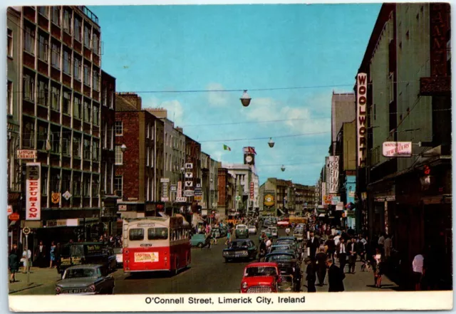 Postcard - O'Connell Street, Limerick City, Ireland