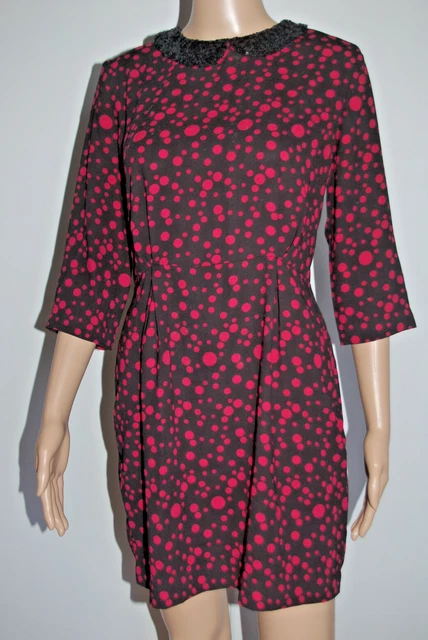 Robe Grise à Pois Naf Naf Taille 34 - Neuve Avec étiquettes - Longueur Genou