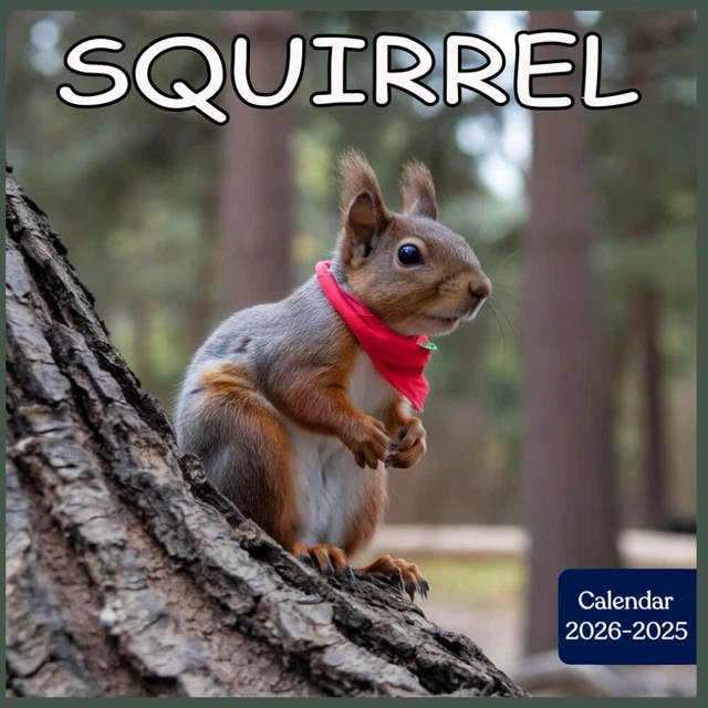 SQUIRREL CALENDAR 2025 2 Year Planner January 2025 December 2026