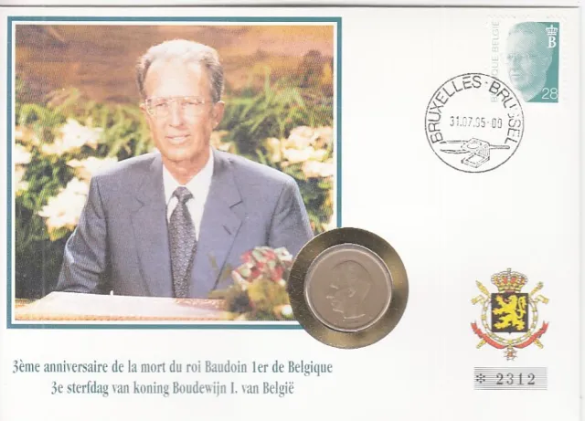 Numisbrief Belgium King Baudoin (I) .1995