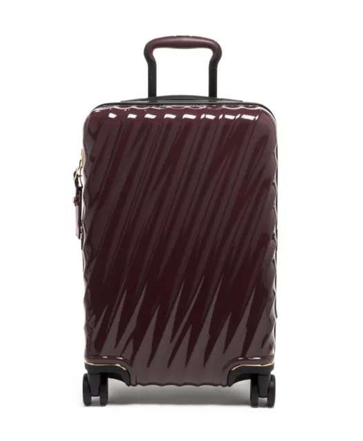 TUMI 19 Degree International Carry On 4 Wheel Expand  Beet Root Wine Gold $750