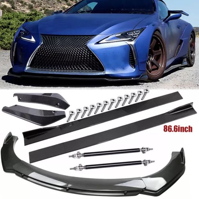 Carbon Fiber Front Bumper Lip/Side Skirt/Strut Rods For Lexus SC300 SC400 SC430