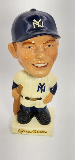 Vintage 1960's Mickey Mantle New York Yankees White Base Bobblehead Nodder