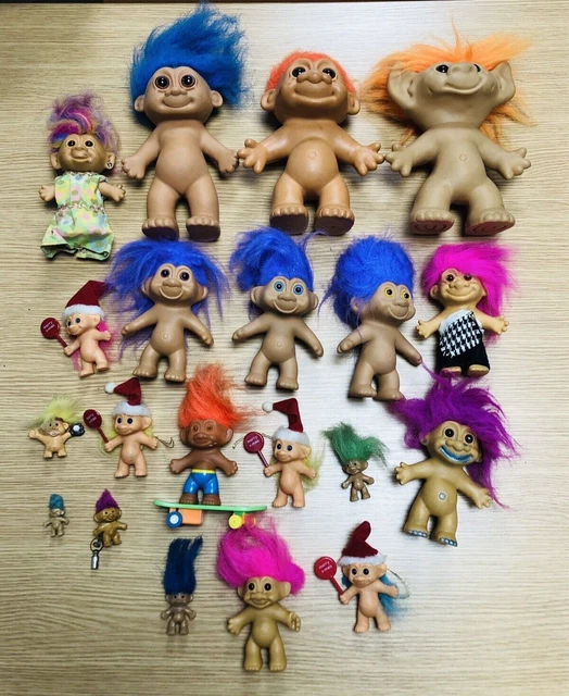 VINTAGE 80S 90S Mixed Bundle Of Trolls Retro Toys Collectible