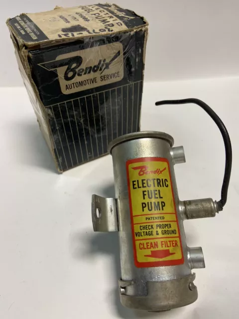 Vintage Bendix Electric Fuel Pump 6v Negative Ground 476086 NEW OLD STOCK NOS