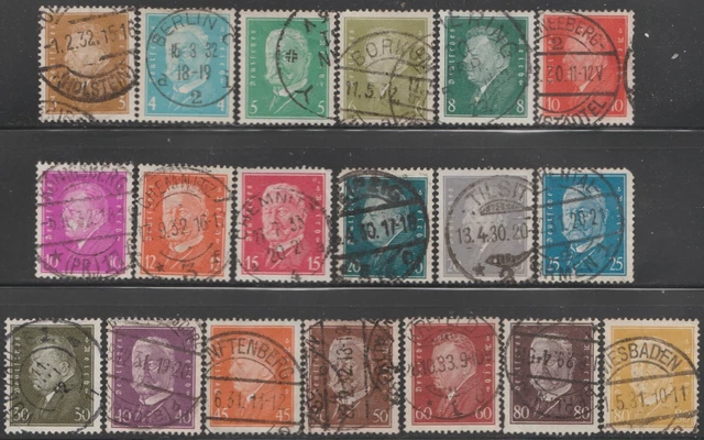 GERMANY, 1928-32,,collection of 19 used  Sc.366-384, full, choice set , $35+ SCV