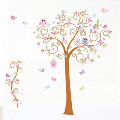 Removable Wall Sticker Owl Tree Decal For Kids Nursery Baby Room