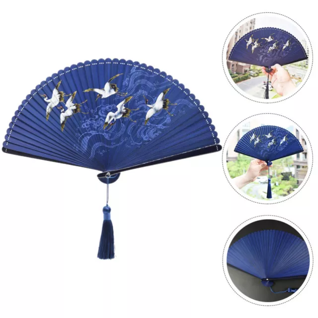 Antique Fan Foldable Fan Hand Held Fan Retro Hand Fan Dancing Fan