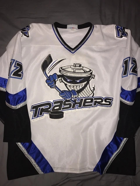 UHL Danbury Trashers Game Worn Hockey Jersey Enforcer Francis Belanger NHL AHL