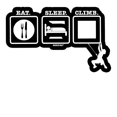 2 x Car Stickers - Rock Climbing eat sleep climb 1 Decal Window Bumper Sticker