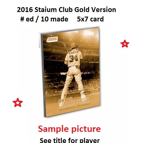 Starlin Castro #231 Yankees 2016 Topps Stadion Verein 5X7 Gold Version # Ed / 10
