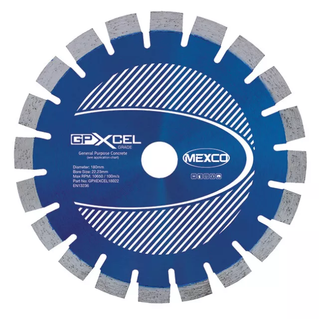 Mexco GPXCEL Diamond Blades - 180, 230, 300, 350, 400mm