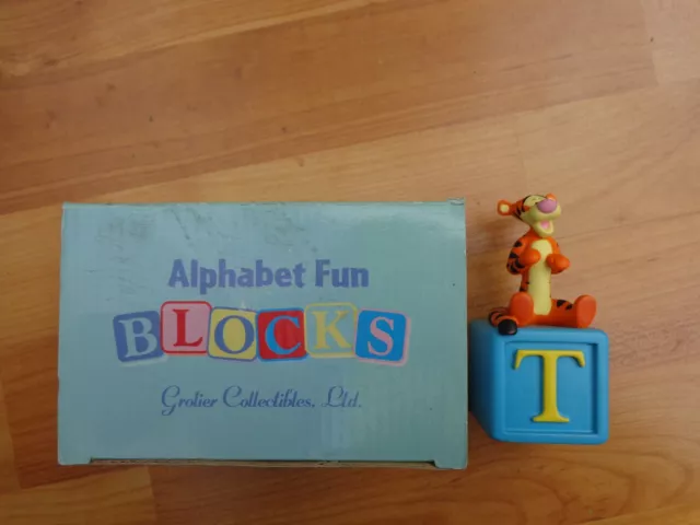 Grolier Disney Alphabet Spassblöcke Sammlung - T Tigger Winnie Die Pooh Figur