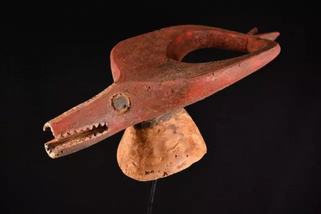 13323 African Old Mambila Helmet Mask/Helmet Mask Cameroons