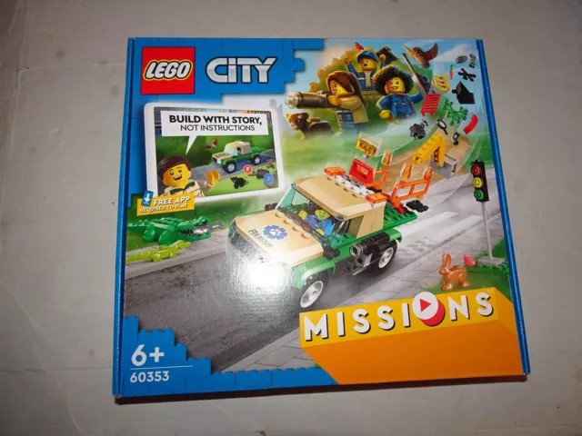 Lego City 60353 Missions de Sauvetage des Animaux Sauvages NEUF