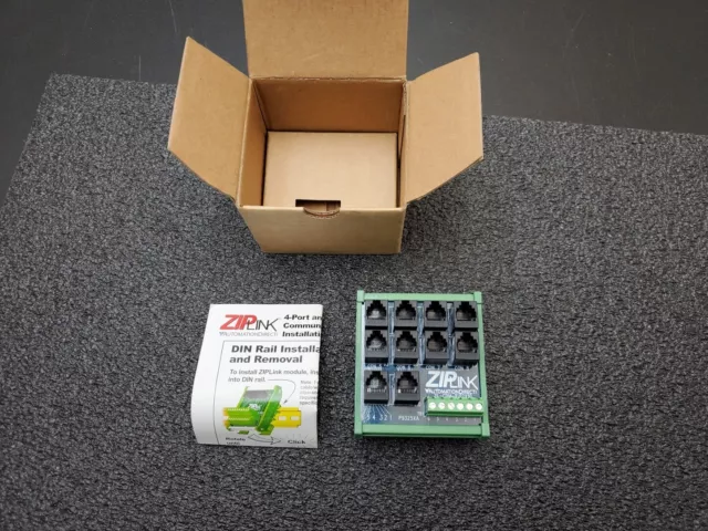 Automation Direct ZL-CDM-RJ12X10 ZIPLINK NEW IN BOX RJ12 10 Port DIN Rail