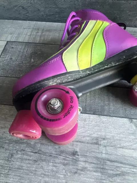 SFR Rio Roller Grape Purple Pink BlackQuad Retro Roller Skates UK Size 6 Eu 39.5 3