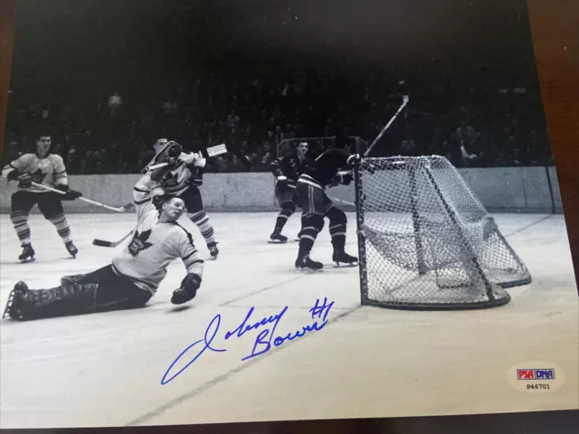 Johnny Bower autographed signed 8x10 photo NHL Toronto Maple Leafs PSA/DNA COA