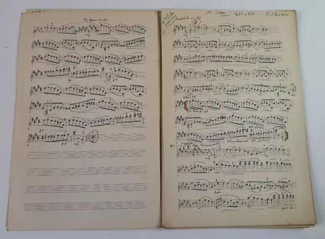 F. CHOPIN - Partition Manuscrite Valse opus 64 N°2 - Violon 2