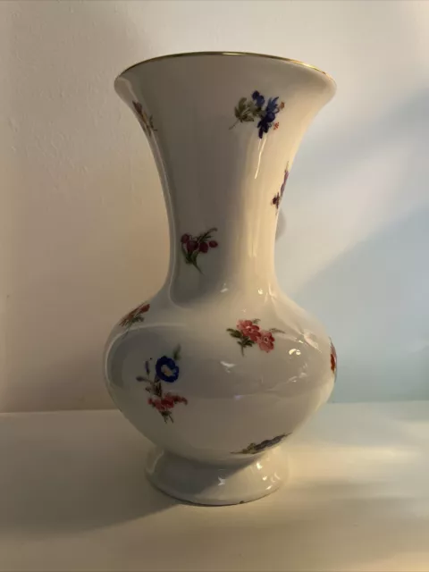 Mid Century Royal Porzellan Bavaria KPM Germany Handarbeit Porcelain Vase Floral 3