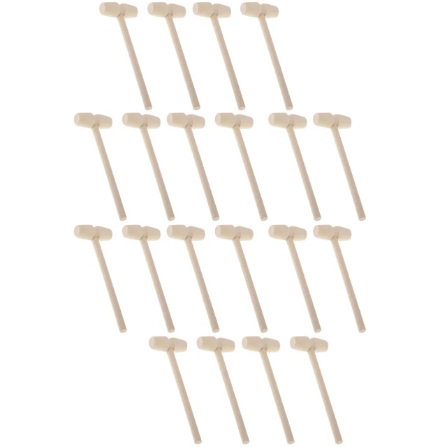20 Pcs Marteau Pour Enfants Outils Maillet Bois Masse Jouet De Crabe