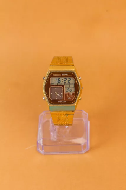 Citizen - Crystron 41-9524 Gold/Brown Chronograph Dual Time Ana Digi Mens Watch Citizen - Crystron 41-9524 Gold/Brown Chronograph Dual Time Ana Digi Mens Watch