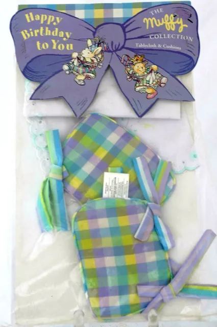 Muffy Vanderbear Collection Happy Birthday To You Tablecloth And Cushions NWT