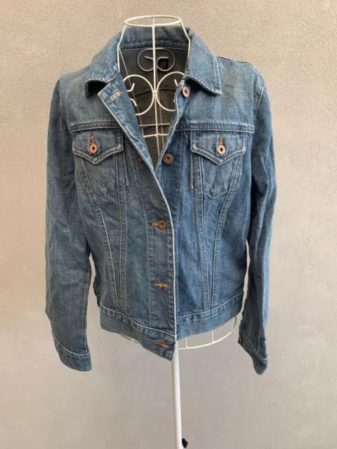 Gap giubbino jeans giacca jacket donna woman blu taglia size M