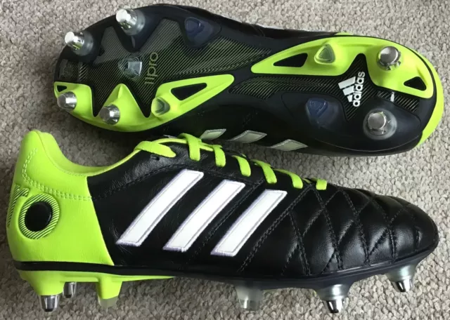 ADIDAS 11PRO SG Core Black White Flash Orange UK 12 US 12.5
