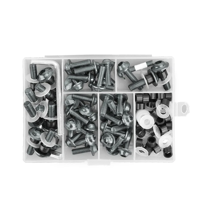 158x Motorcycle Sportbike Windscreen Fairing Bolt Kit Fastener Clip Screw Ti AV