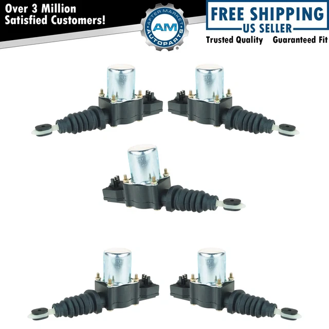 Power Door Lock Actuator 5 Piece Kit Set for Suburban Tahoe Yukon w/ Barn Doors