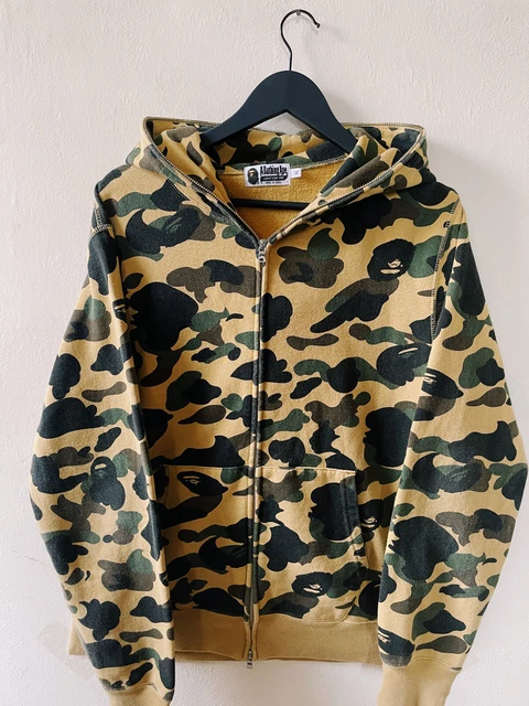 yellow bape zip up